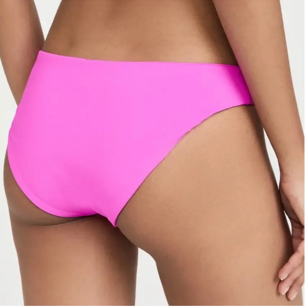 LSPACE by Monica Wise Neon Pink Low Rise Bikini‎ Bottom Swimwear S